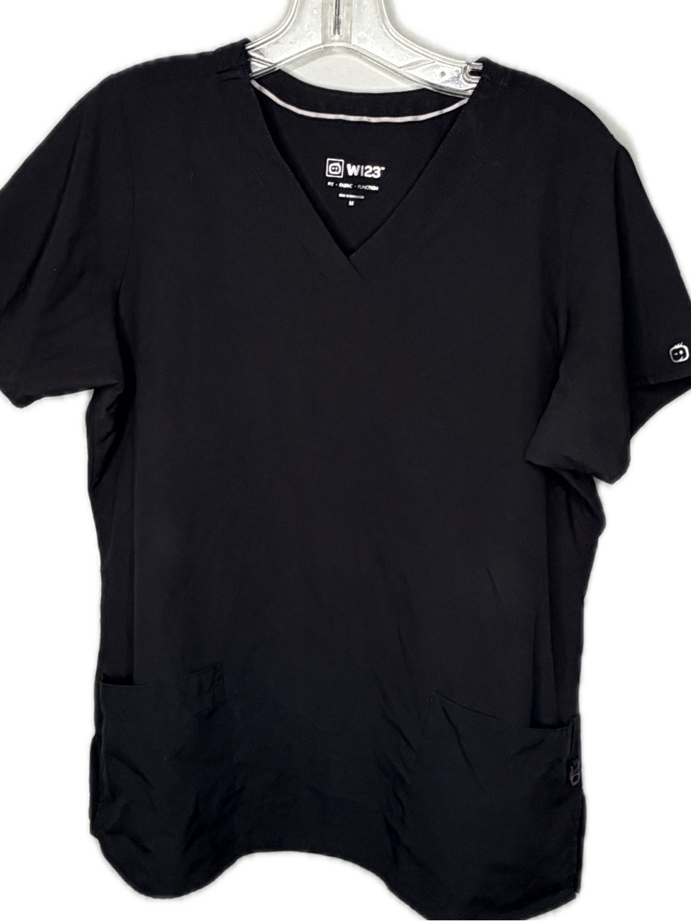 W123 Black Scrub Shirt